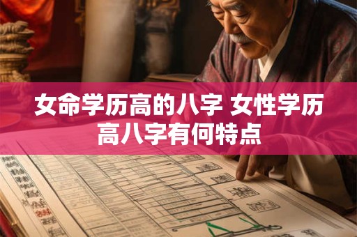女命学历高的八字 女性学历高八字有何特点