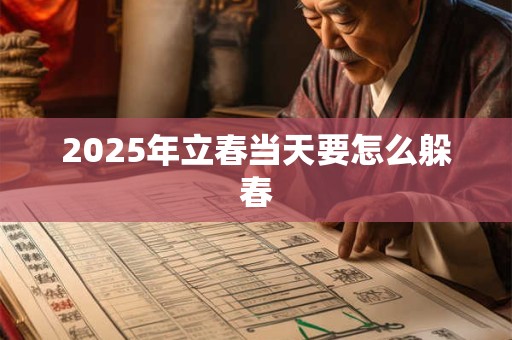 2025年立春当天要怎么躲春