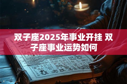 双子座2025年事业开挂 双子座事业运势如何