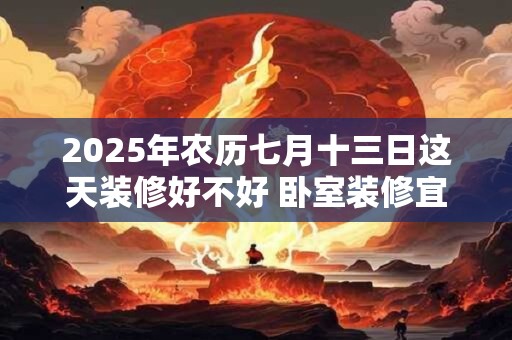 2025年农历七月十三日这天装修好不好 卧室装修宜忌
