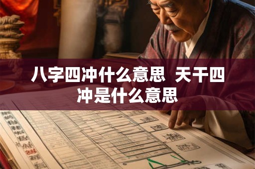八字四冲什么意思  天干四冲是什么意思