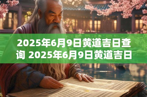 2025年6月9日黄道吉日查询 2025年6月9日黄道吉日是哪一天
