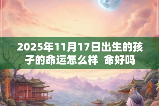 2025年11月17日出生的孩子的命运怎么样  命好吗