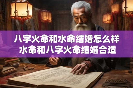 八字火命和水命结婚怎么样 水命和八字火命结婚合适吗