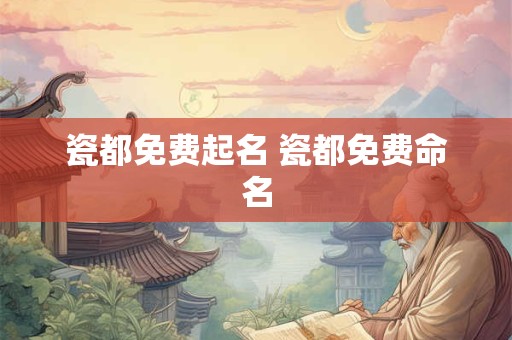 瓷都免费起名 瓷都免费命名