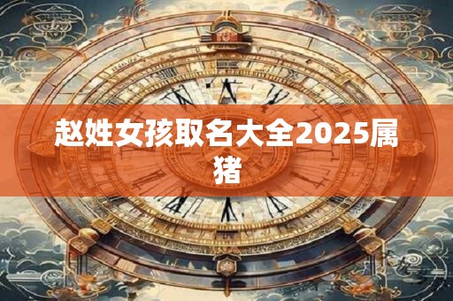 赵姓女孩取名大全2025属猪