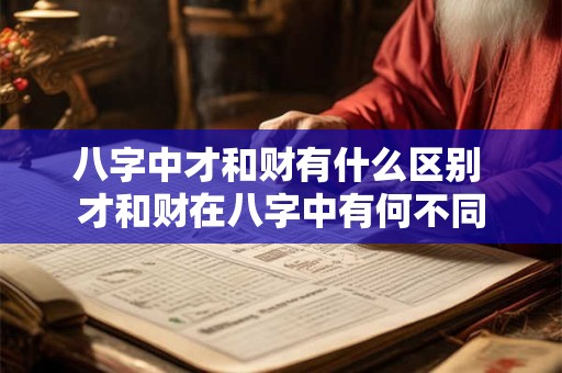八字中才和财有什么区别 才和财在八字中有何不同