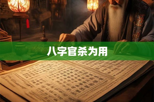 八字官杀为用
