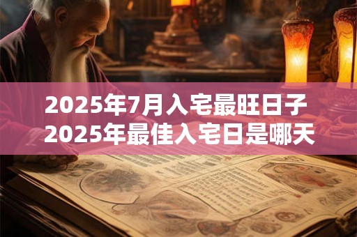 2025年7月入宅最旺日子 2025年最佳入宅日是哪天
