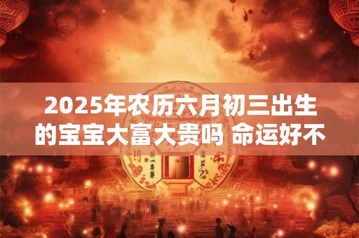 2025年农历六月初三出生的宝宝大富大贵吗 命运好不好
