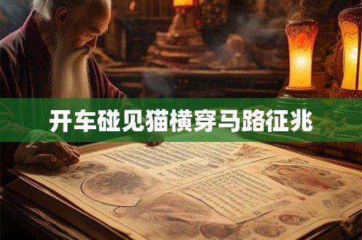 开车碰见猫横穿马路征兆