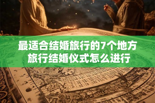 最适合结婚旅行的7个地方 旅行结婚仪式怎么进行