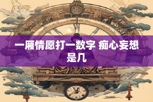 一厢情愿打一数字 痴心妄想是几