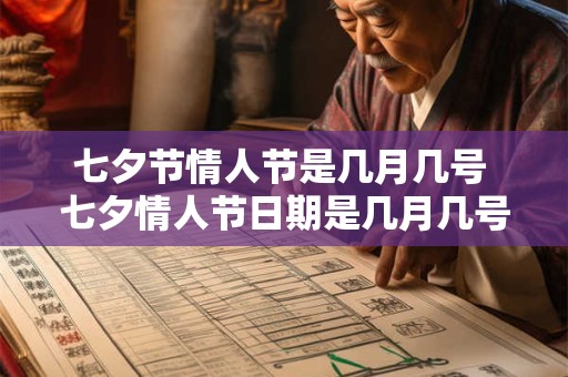 七夕节情人节是几月几号 七夕情人节日期是几月几号