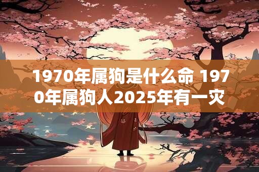 1970年属狗是什么命 1970年属狗人2025年有一灾