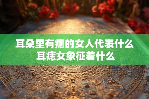 耳朵里有痣的女人代表什么 耳痣女象征着什么