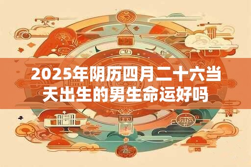 2025年阴历四月二十六当天出生的男生命运好吗