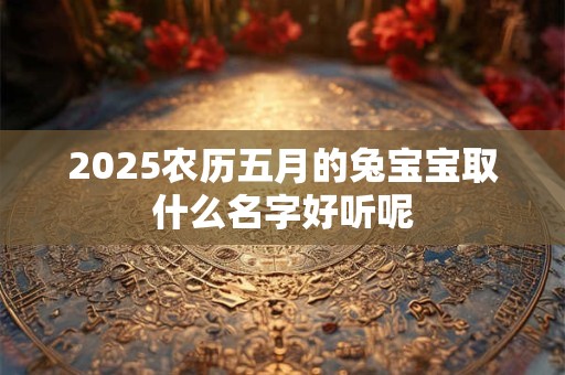 2026农历五月的兔宝宝取什么名字好听呢
