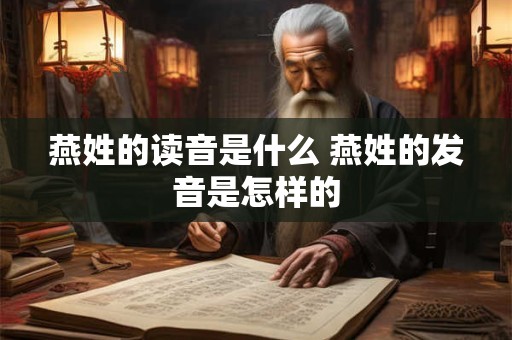 燕姓的读音是什么 燕姓的发音是怎样的