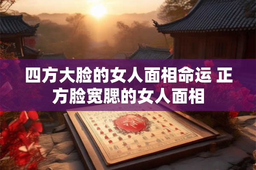 四方大脸的女人面相命运 正方脸宽腮的女人面相