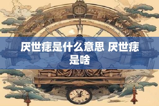 厌世痣是什么意思 厌世痣是啥 厌世痣是什么意思 厌世痣是啥