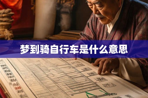 梦到骑自行车是什么意思