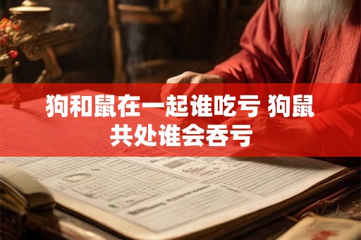 狗和鼠在一起谁吃亏 狗鼠共处谁会吞亏
