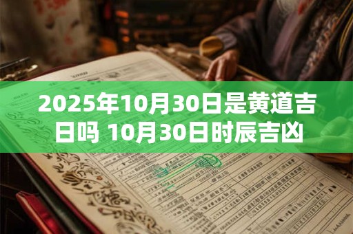 2025年10月30日是黄道吉日吗 10月30日时辰吉凶