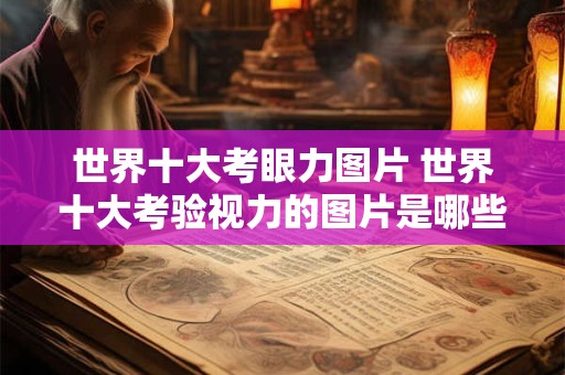 世界十大考眼力图片 世界十大考验视力的图片是哪些