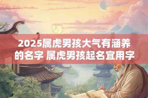 2025属虎男孩大气有涵养的名字 属虎男孩起名宜用字