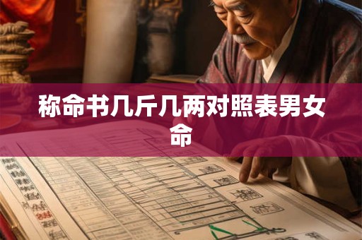 称命书几斤几两对照表男女命