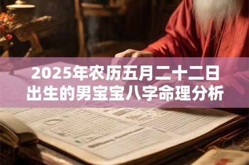 2025年农历五月二十二日出生的男宝宝八字命理分析