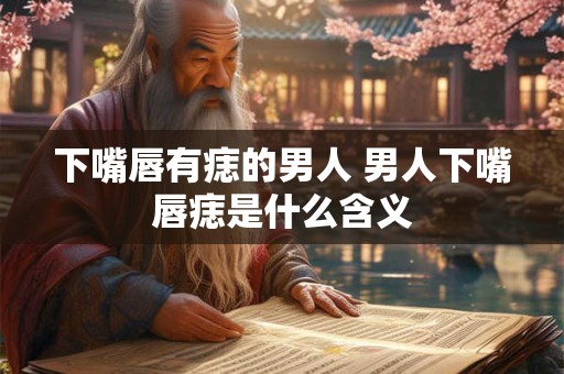 下嘴唇有痣的男人 男人下嘴唇痣是什么含义