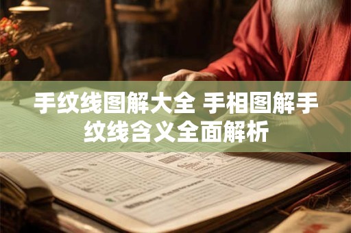 手纹线图解大全 手相图解手纹线含义全面解析