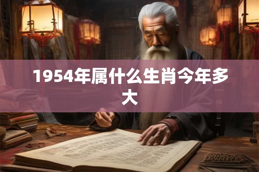 1954年属什么生肖今年多大