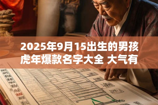 2025年9月15出生的男孩虎年爆款名字大全 大气有涵养的名字推荐