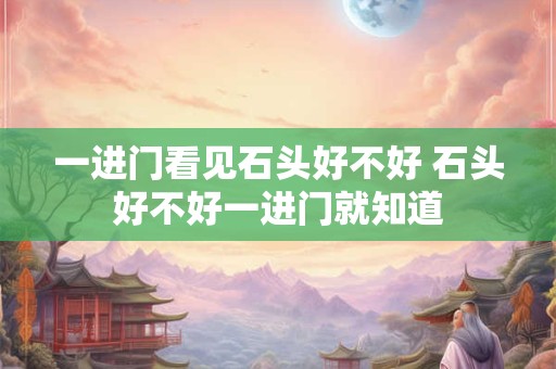 一进门看见石头好不好 石头好不好一进门就知道