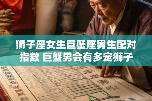 狮子座女生巨蟹座男生配对指数 巨蟹男会有多宠狮子女