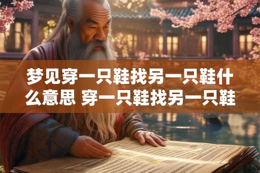 梦见穿一只鞋找另一只鞋什么意思 穿一只鞋找另一只鞋梦境含义是什么
