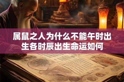 属鼠之人为什么不能午时出生各时辰出生命运如何