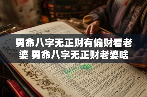 男命八字无正财有偏财看老婆 男命八字无正财老婆啥样