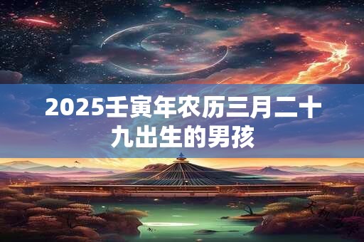 2025壬寅年农历三月二十九出生的男孩