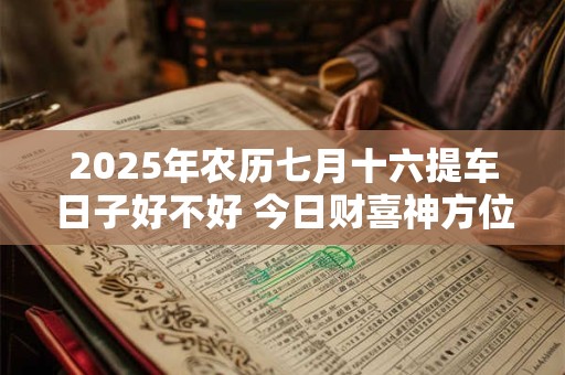 2025年农历七月十六提车日子好不好 今日财喜神方位