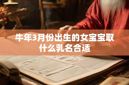 牛年3月份出生的女宝宝取什么乳名合适
