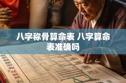 八字称骨算命表 八字算命表准确吗