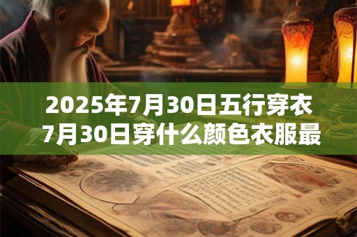 2025年7月30日五行穿衣 7月30日穿什么颜色衣服最旺运