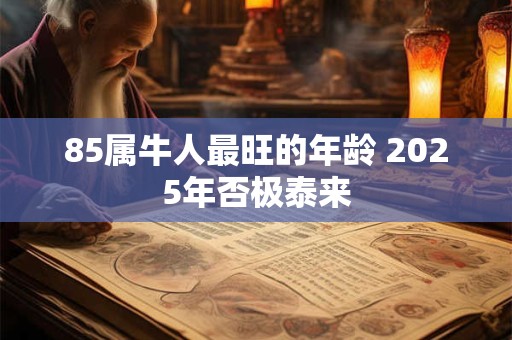 85属牛人最旺的年龄 2025年否极泰来