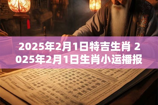 2025年2月1日特吉生肖 2025年2月1日生肖小运播报
