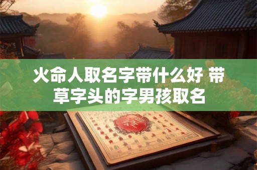 火命人取名字带什么好 带草字头的字男孩取名