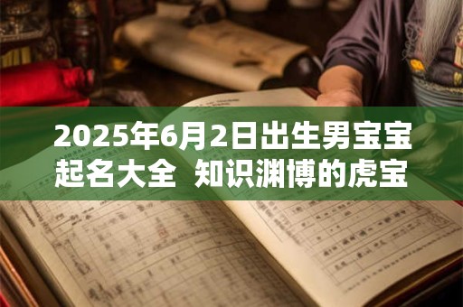 2025年6月2日出生男宝宝起名大全  知识渊博的虎宝宝名字